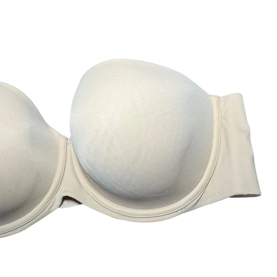 Sujetador Cacique Ligero Sin Tirantes 46D Beige Con Aros Deshuesado Plus Íntimo LEER Foto 3 de 4