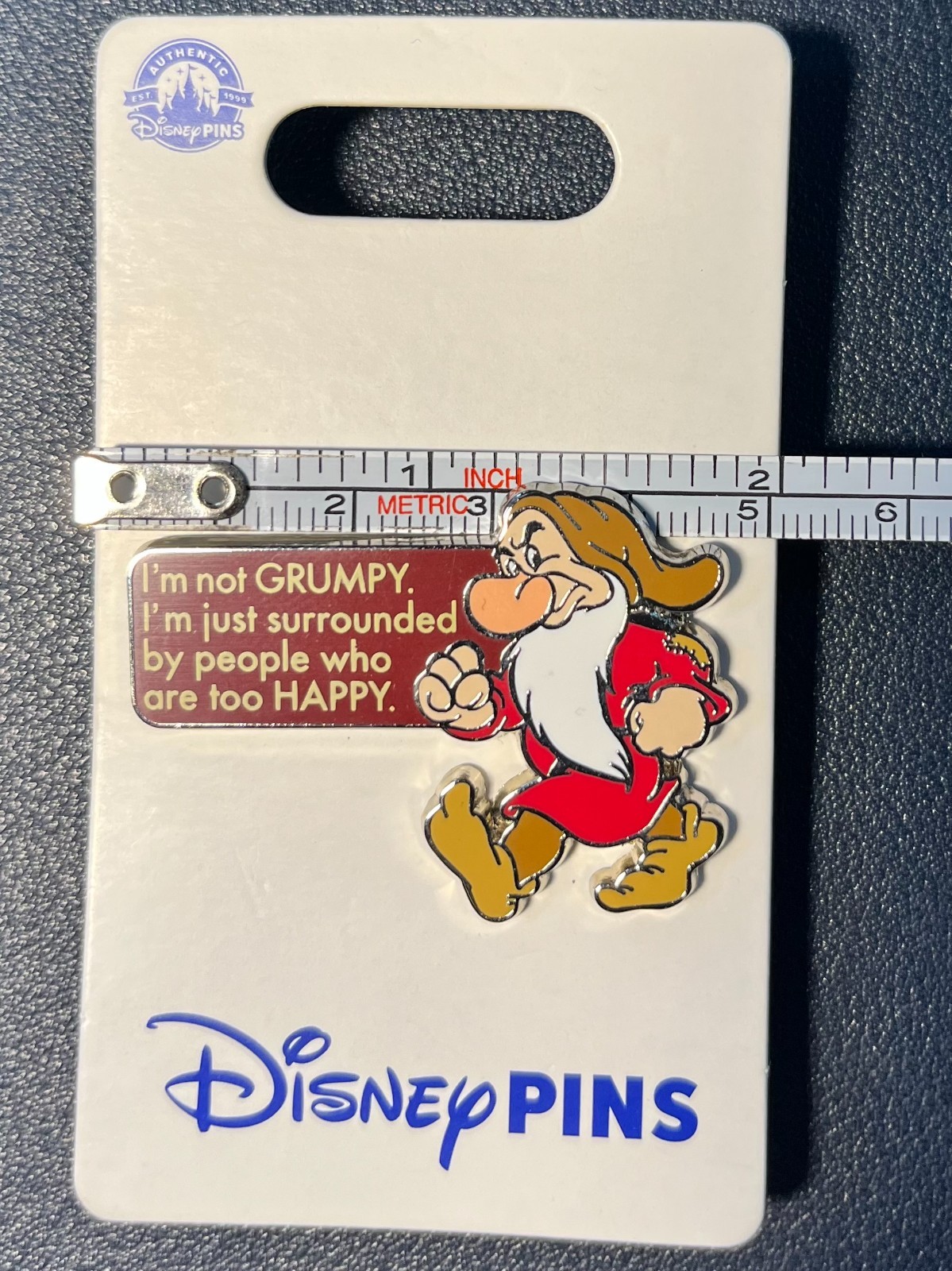 DISNEY ENAMEL PIN - GRUMPY - FROM THE PARKS - BRAND NEW!!