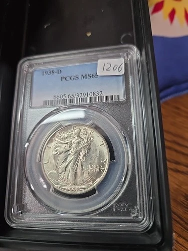 1938 D 50C Walking Liberty Half Dollar PCGS MS65
