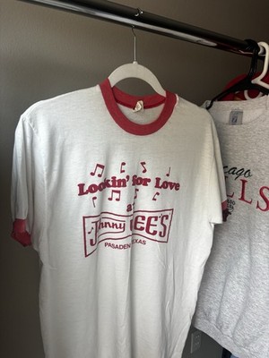 1980 Johnny Lee band/ringer tee promoting his hit song  Looking for Love 