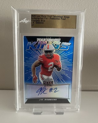 2020 Leaf Metal Draft Touchdown Kings Auto Pre Production 1 of 1 JK Dobbins