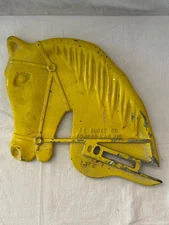 VTG J.E. BURKE CO CAST ALUMINUM HORSE HEAD RIDING SWING PLAYGROUND FOND DU LAC