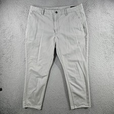 Bonobos Slim Fit Chinos Mens 36x28 Light Gray Stretch Cotton Casual Pants