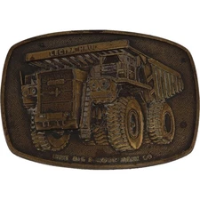 Lectra Haul Mining Truck Industrial Equipment Unit Rig 1980s Vintage Belt Buckle