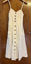 Urban Outfitters Women’s Lined White Linen Dress, Size S
