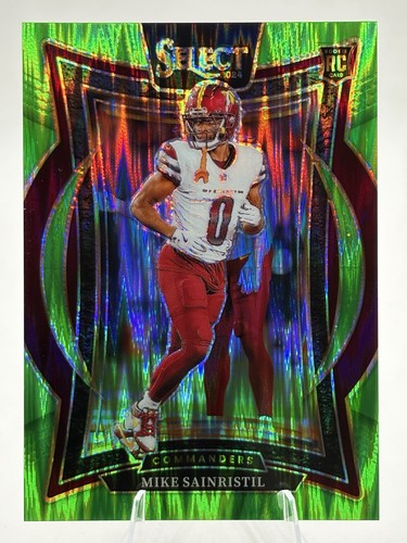 2024 Panini Select Concourse Mike Sainristil #76 Neon Green Shock Prizm /599