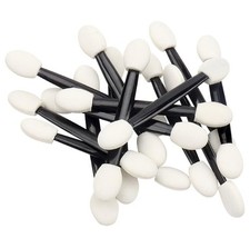 100 Pcs Black Small Eyeshadow Applicators Eye Shadow Sponge Applicator Sticks...