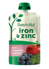 Iron & Zinc Stage 4 Apple, Blueberries & Spinach Toddler Food, 3.5 Oz Pouch