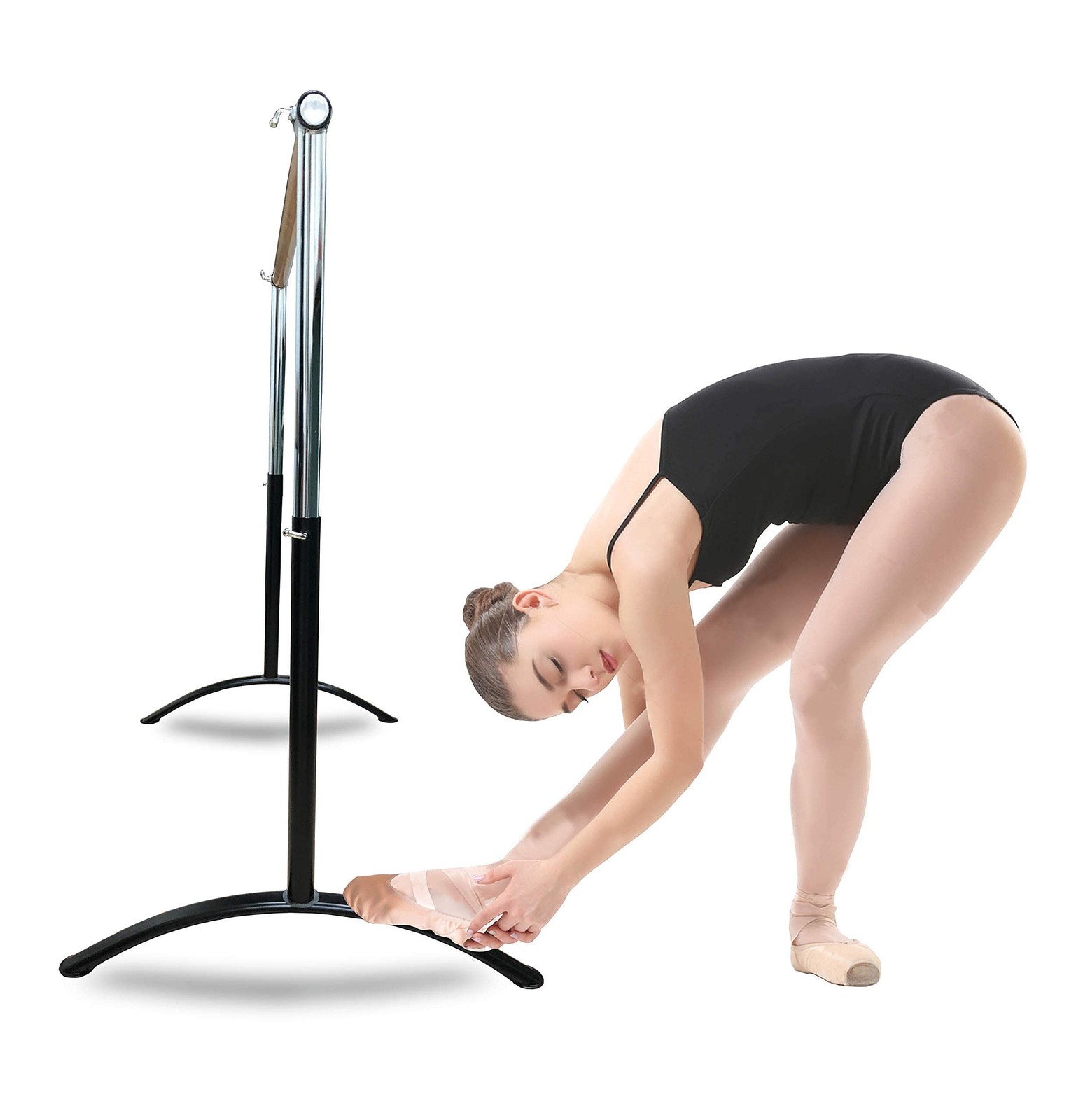 Ballet Barre Portable for Home or Studio, Freestanding Adjustable Bar for Str... thumbnail 6