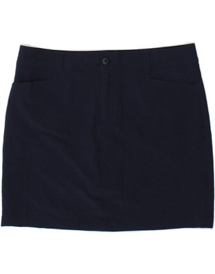 Eddie Bauer Damen Minirock UK 12 Medium W26 dunkelblau Polyester BK05