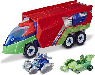 Hasbro PJ Masks LKW Truck mit 2 Figuren und Autos Soundeffekte Wandelbar