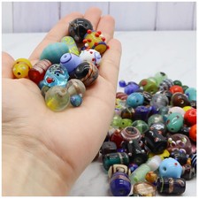 Bulk Glass Beads for Crafts - 100 Pieces