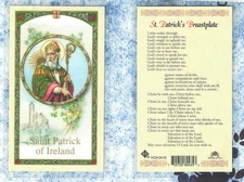 St. Saint Patrick's Breastplate  - Laminated Holy Card HC9-241E