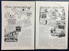 Roadside Business Signs 1933 HowTo Build Vintage Designs Attraction