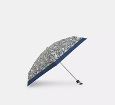 Coach Deep Blue Multi Uv Protection Plaid Print Mini Umbrella CBM55 - NWT
