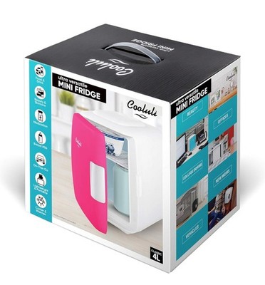 	Cooluli Mini Fridge for Bedroom - Car Office Desk & Dorm Room - Portable 4L/6	