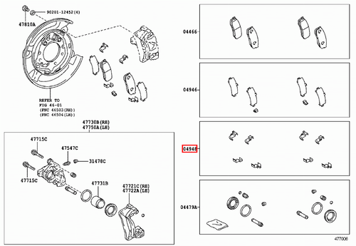 Genuine LandCruiser 105 80 79 Series HZJ FZJ HDJ FJ VDJ Rear Brake Disc Clip Set - Picture 6 of 20