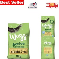Complete Dry Dog Food 12kg - Chicken & Veg for Active Dogs of All Breeds 1.33 per kilo