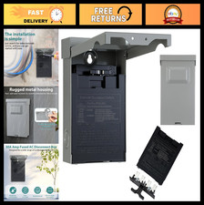 30 Amp AC Disconnect Box - Waterproof Metal Switch for 120/240V Air Conditioning