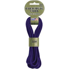 6 Pack - Pepperell Braiding Parachute Cord 4mmx16'-Purple - PARA-1622