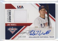 2020 USA Baseball Stars & Stripes Signatures Luke Waddell (Blue Ink) Auto p8v
