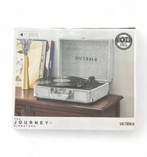 NEW Victrola The Journey Signature Bluetooth Grey Suitcase Record Player