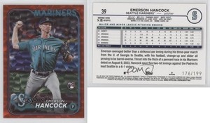 2024 Topps Series 1 Red Crackle Foil /199 Emerson Hancock #39 Rookie RC