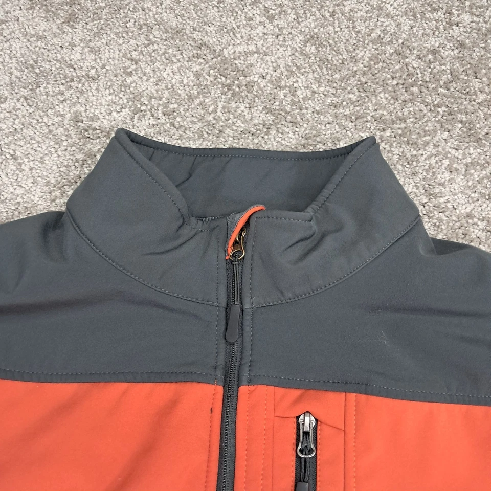 Chaqueta Free Country Para Hombre Cremallera Completa Resistente al Agua Cuello Soporte Naranja 2X-Grande Foto 3 de 4