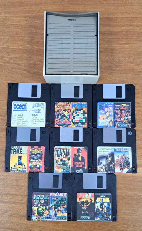 ZX Spectrum +3 External Drive Floppy Disc Games. 19 Plus Box