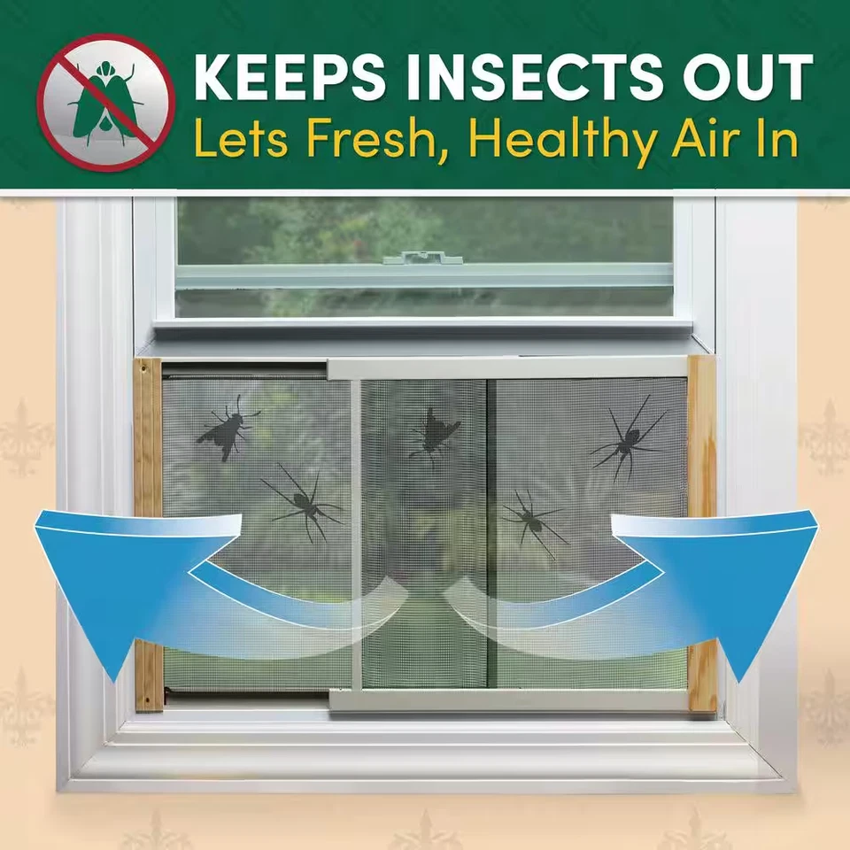 21 - 37 In. W X 18 In. H Clear Wood Frame Adjustable Window Screen - Image 4 of 4