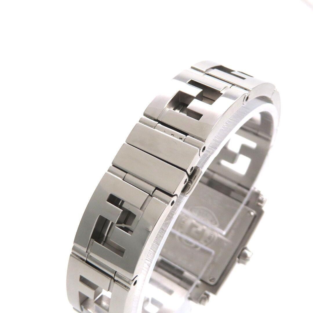 Fendi Quadro 6000L Women's Quartz Square SS Watch White Silver Used thumbnail 9
