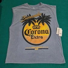 Corona Extra Mexico Beer Double Sided Graphic T-Shirt Size L Brand New With Tags
