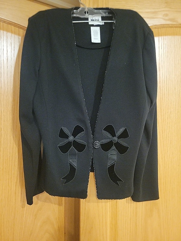 Womens Black Blazer By Leslie Fay Size 12