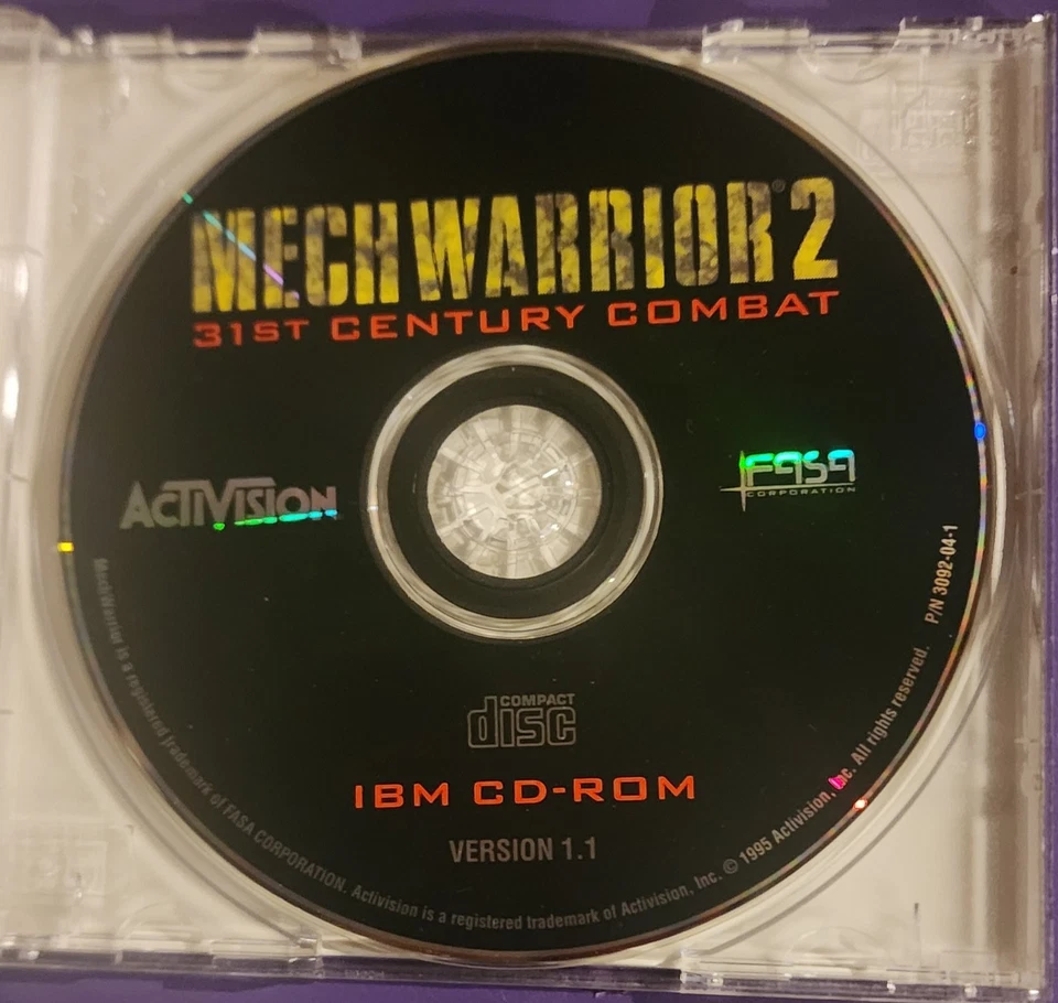 IBM Mech Warrior 2: 31st Century Combat 1995 ActiVision Battle Tech PC Disc=MINT - Image 3 of 4