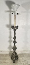 ANTICA LAMPADA PAVIMENTO PIANTANA 1900 LUME CANDELABRO EPOCA CHIESA