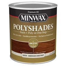 Minwax PolyShades Oil Based Wood Stain 32 Fl Oz American Chestnut Satin Finish