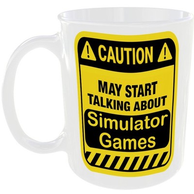 SIMULATOR SPIELE TASSE LUSTIG VORSICHT FAN GESCHENK KAFFEE TEE TASSE ÜBER SPIELEN SPRECHEN