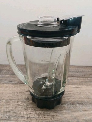Hamilton Beach Wave Action Blender Cup 48 oz. Glass Pitcher Jar, Lid Replacement