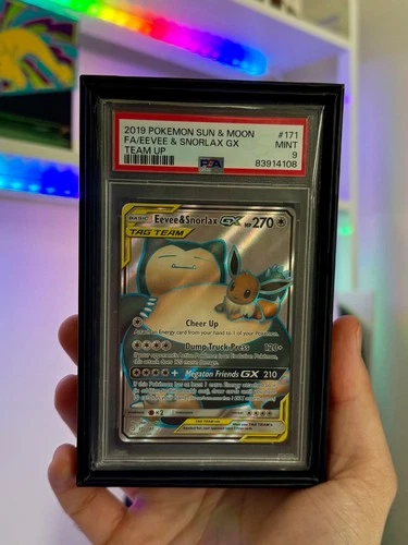EEVEE & SNORLAX GX TAG TEAM #171 | PSA 9 | 2019 POKEMON SUN & MOON