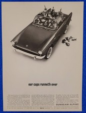 1962 VINTAGE SUNBEAM ALPINE CONVERTIBLE CLASSIC BRITISH DESIGNED CAR PRINT AD