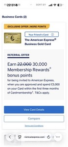 Código de referencia American Express Amex Business Gold Platinum y cupón Amazon de £10