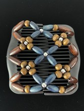 Magic Hair Combs, Double Stretch Combs Bun Hair Side Combs with Beaded Accents