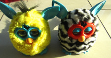 2 x FURBY TESTED AND WORKING - 1 x YELLOW & 1 x BLACK/WHITE - 2012 - FREE UK P&P