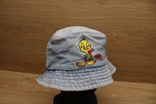 Vintage 1998 Looney Tunes Tweety Bird Denim Bucket Hat Kids