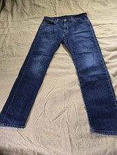 Levi's Mens 502 Size 33x32 Denim Blue Jeans Big E Not Selvedge