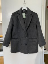 Bnwt Grey H&m Blazer Jacket / Coat Size Small
