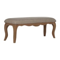 Schreiber Burleston Bed End Upholstered Seat Stool In Oak Schreiber Burleston Bed End Upholstered Seat Stool In Oak