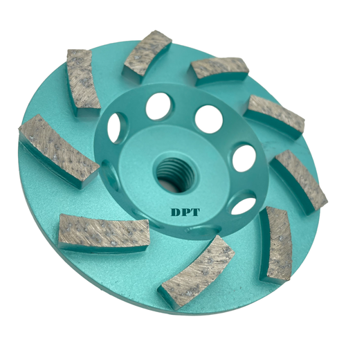 Confezione 5 Ruote 4 Pollici Diamantate Turbo Cup Rettifica Calcestruzzo Muratura 5/8"-11 Filettatura - Foto 12 di 13