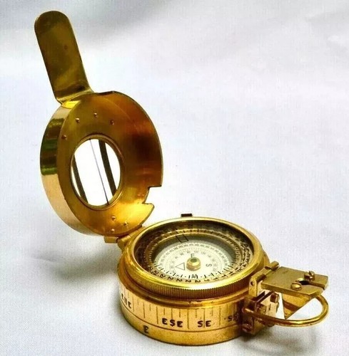 Vintage WW2 Mark Pocket Compass Antique Maritime Military Compass Working Item - 第 1/5 張圖片