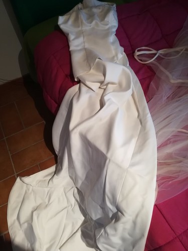 Abito da sposa MARCA Pierre Cardin; TGL 44; tessuto liscio; COLORE bianco  avorio | eBay